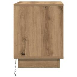 Berkfield Home Bedside Cabinets with LED Lights 2 pcs Artisan Oak 44x34.5x45 cm in Brown - thumbnail 9