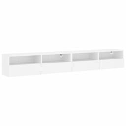 Berkfield Home TV Wall Cabinets 2 pcs White 100x30x30 cm Engineered Wood - Size: 100 x 30 x 30 cm - thumbnail 1