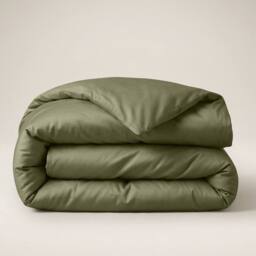 Bedable Sateen Cotton Duvet Cover 480 Thread Count in Green - Size: Single