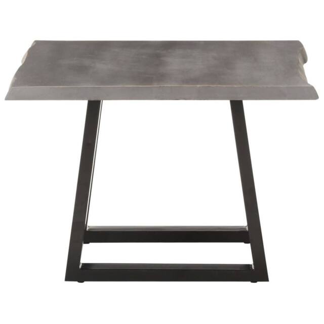 Berkfield Home Classic Coffee Table with Live Edges 60x60x40 cm Solid Acacia Wood in Grey - Size: 60 x 60 x 40 cm - image 1
