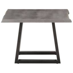 Berkfield Home Classic Coffee Table with Live Edges 60x60x40 cm Solid Acacia Wood in Grey - Size: 60 x 60 x 40 cm - thumbnail 1