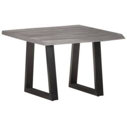 Berkfield Home Classic Coffee Table with Live Edges 60x60x40 cm Solid Acacia Wood in Grey - Size: 60 x 60 x 40 cm - thumbnail 9