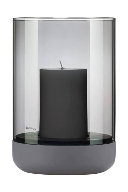 Blomus Calma Hurricane Lamp Large - Steel Gray Smoke in Grey - image 1