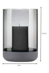 Blomus Calma Hurricane Lamp Large - Steel Gray Smoke in Grey - thumbnail 4