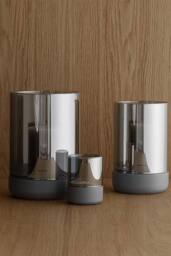 Blomus Calma Hurricane Lamp Large - Steel Gray Smoke in Grey - thumbnail 3