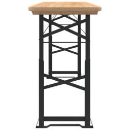 Berkfield Home Folding Beer Table 170x50x75/105 cm Solid Wood Fir in Brown - thumbnail 4