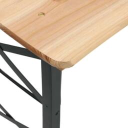 Berkfield Home Folding Beer Table 170x50x75/105 cm Solid Wood Fir in Brown - thumbnail 5