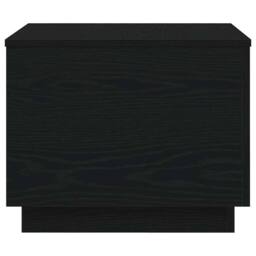Berkfield Home Coffee Table with LED Lights Black Oak 50x50x40 cm - Size: 50 x 50 x 40 cm - thumbnail 7