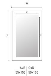 nielsen Florentina Wall Mirror With Mosaic Design Frame, 50 x 150cm in Silver - Size: 50 x 150 cm - thumbnail 5