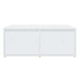 Berkfield Home Coffee Table White 80x80x31 cm Engineered Wood - Size: 80 x 80 x 31 cm - thumbnail 4