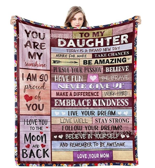 Leaper Personal Love Letter Fleece Blanket in Dark Red - Size: Double - image 1