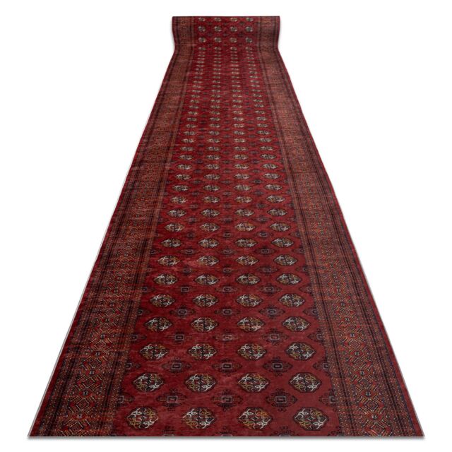 RugsX Anti-Slip Lotus Runner in Red - Size: 120 cm x 560 cm - image 1