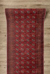 RugsX Anti-Slip Lotus Runner in Red - Size: 120 cm x 560 cm - thumbnail 4