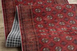 RugsX Anti-Slip Lotus Runner in Red - Size: 120 cm x 560 cm - thumbnail 5