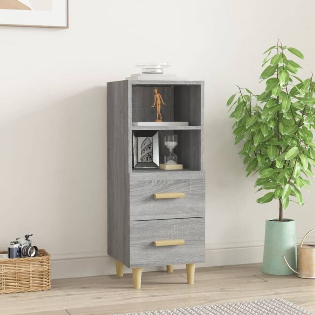 Berkfield Home Sideboard Grey Sonoma 34.5x34x90 cm Engineered Wood - image 1