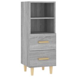 Berkfield Home Sideboard Grey Sonoma 34.5x34x90 cm Engineered Wood - thumbnail 2