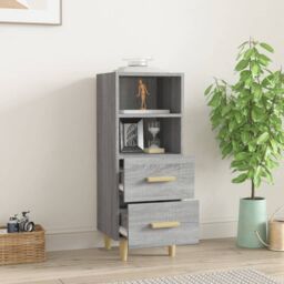 Berkfield Home Sideboard Grey Sonoma 34.5x34x90 cm Engineered Wood - thumbnail 3