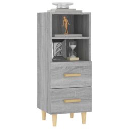 Berkfield Home Sideboard Grey Sonoma 34.5x34x90 cm Engineered Wood - thumbnail 4