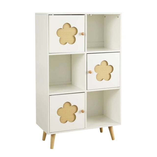 FORGEVIO Storage Cabinet 3 Doors 3 Shelves Home Organiser Unit White - image 1