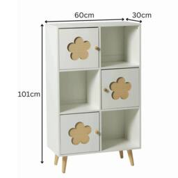 FORGEVIO Storage Cabinet 3 Doors 3 Shelves Home Organiser Unit White - thumbnail 2