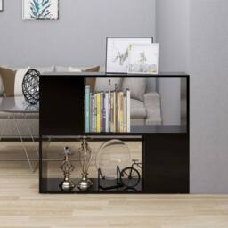 Berkfield Home TV Cabinet Black 80x24x63 cm Engineered Wood - Size: 80 x 24 x 63 cm - thumbnail 2