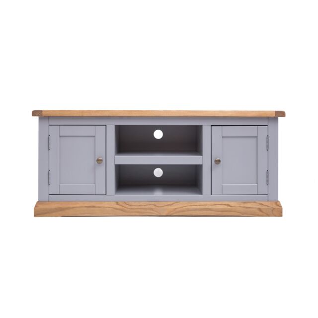 Cabinet Bits Biccari Grey 2 Door TV Cabinet Brass Knob - image 1