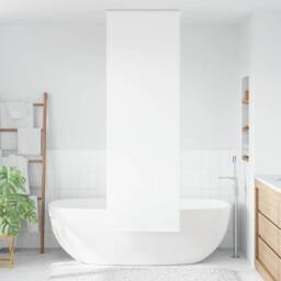 Berkfield Home Shower Roller Blind with Cassette 70x240 cm Fabric Width 66 cm in White - thumbnail 3