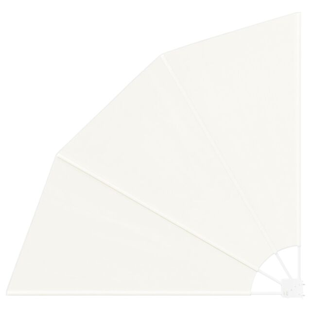 Berkfield Home Balcony Privacy Screen Folding Manual Cream 160 x 160 cm Fabric