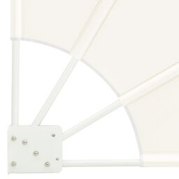 Berkfield Home Balcony Privacy Screen Folding Manual Cream 160 x 160 cm Fabric - thumbnail 5
