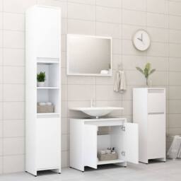 Berkfield Home 3 Piece Bathroom Furniture Set White Engineered Wood - thumbnail 4
