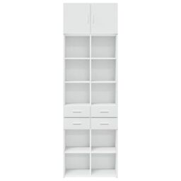 Berkfield Home Storage Cabinet White 70x42.5x225 cm Engineered Wood - thumbnail 4