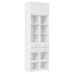 Berkfield Home Storage Cabinet White 70x42.5x225 cm Engineered Wood - thumbnail 2