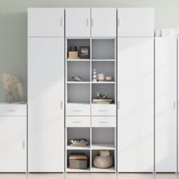 Berkfield Home Storage Cabinet White 70x42.5x225 cm Engineered Wood - thumbnail 1