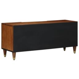 Berkfield Home TV Cabinet 105x33x46 cm Solid Wood Mango in Brown - Size: 105 x 33 x 46 cm - thumbnail 5