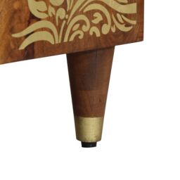 Berkfield Home TV Cabinet 105x33x46 cm Solid Wood Mango in Brown - Size: 105 x 33 x 46 cm - thumbnail 8