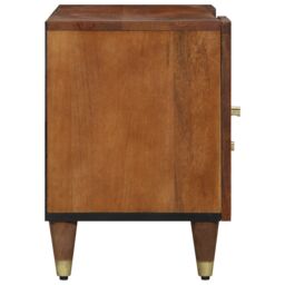 Berkfield Home TV Cabinet 105x33x46 cm Solid Wood Mango in Brown - Size: 105 x 33 x 46 cm - thumbnail 4