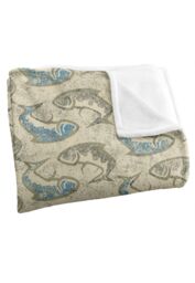 JQ Licensing Jl-Jp Ying Yang Fish Pattern Silky Touch Super Soft Throw Blanket 152 X 127 cm in White - thumbnail 3