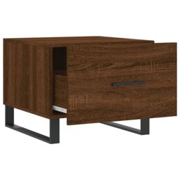 Berkfield Home Coffee Table Brown Oak 50x50x40 cm Engineered Wood - Size: 50 x 50 x 40 cm - thumbnail 6