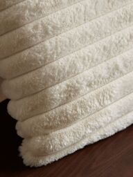 Catherine Lansfield 'Cosy Ribbed' Cushion in Cream - Size: 45 cm x 45 cm - thumbnail 2