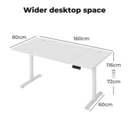 Levede 160 cmElectric Standing Desk Height Adjustable Memory Control in White - thumbnail 4