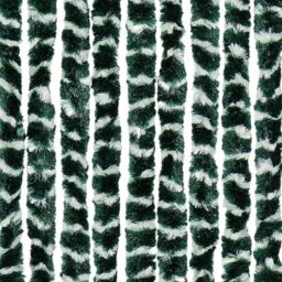 Berkfield Home Insect Curtain Green & White 56x185 cm Chenille - thumbnail 6