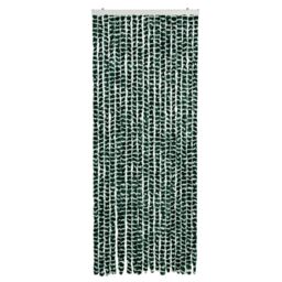 Berkfield Home Insect Curtain Green & White 56x185 cm Chenille - thumbnail 3