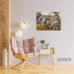 "Artery8 Pieter Bruegel Blind Leading The Canvas Wall Art Print - Size: W18"" x H24""" - thumbnail 3