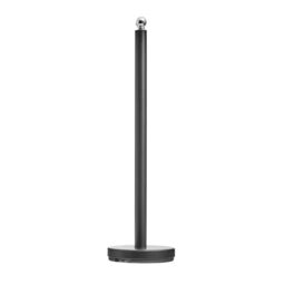 Orsina Stable White Toilet Roll Holder, Elegant Design Toilet Holder, Sturdy Toilet Roll Holder With White Base in Black