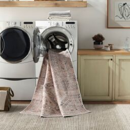 Livabliss Amelie-Washable Light Brown Traditionnal Vintage Boho Living Dining Rug in Orange - Size: 160 cm x 220 cm - thumbnail 7