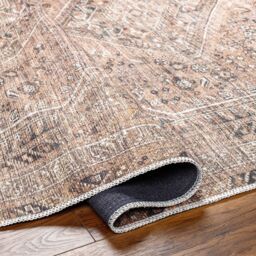 Livabliss Amelie-Washable Light Brown Traditionnal Vintage Boho Living Dining Rug in Orange - Size: 160 cm x 220 cm - thumbnail 4