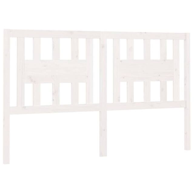 Berkfield Home Headboard White 146x4x100 cm Solid Wood Pine - Size: 146 x 4 x 100 cm - image 1