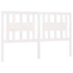 Berkfield Home Headboard White 146x4x100 cm Solid Wood Pine - Size: 146 x 4 x 100 cm - thumbnail 1