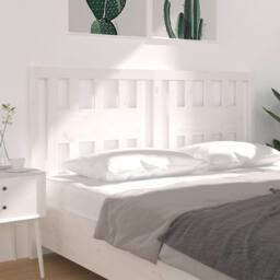 Berkfield Home Headboard White 146x4x100 cm Solid Wood Pine - Size: 146 x 4 x 100 cm - thumbnail 4