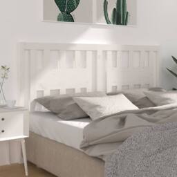 Berkfield Home Headboard White 146x4x100 cm Solid Wood Pine - Size: 146 x 4 x 100 cm - thumbnail 2